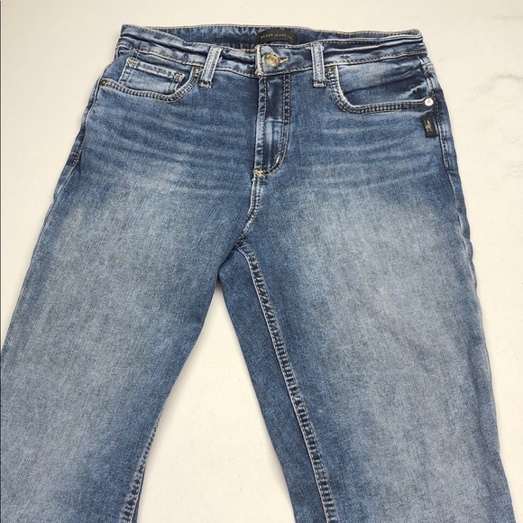 LIKE NEW SILVER AVERY CAPRI JEANS 30x26 ⭐️ - Picture 7 of 13